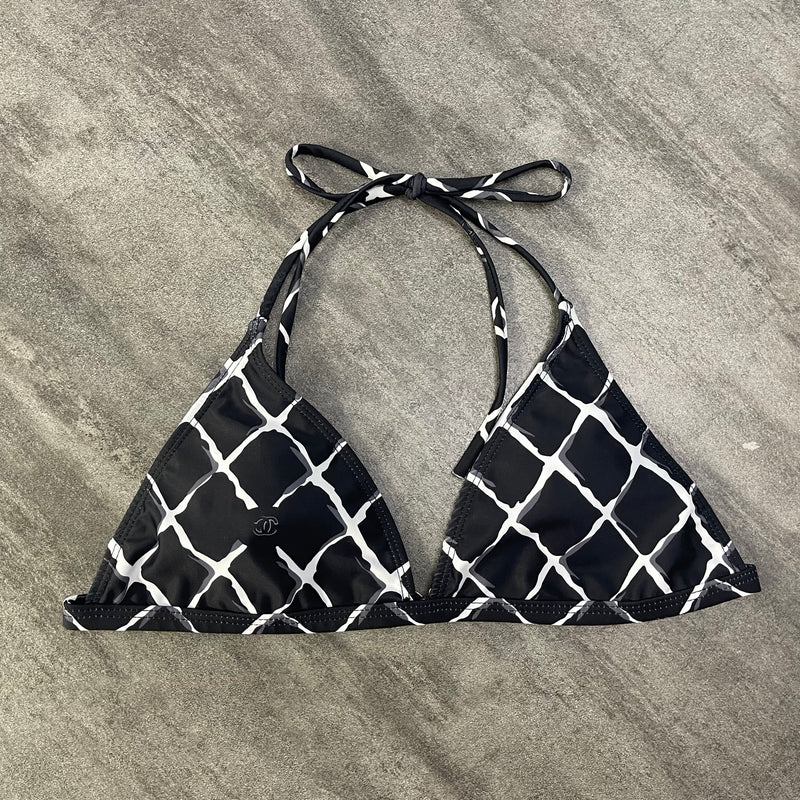 Chanel Grid Reversible Bikini Set