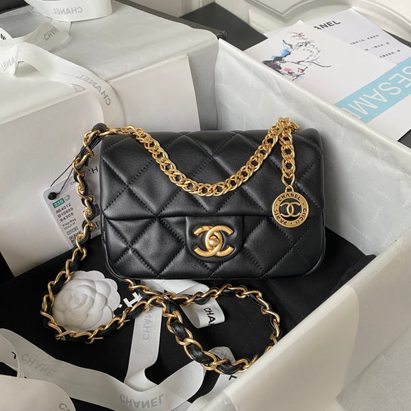Chanel Mini Flap Bag With Heart CC Charm
