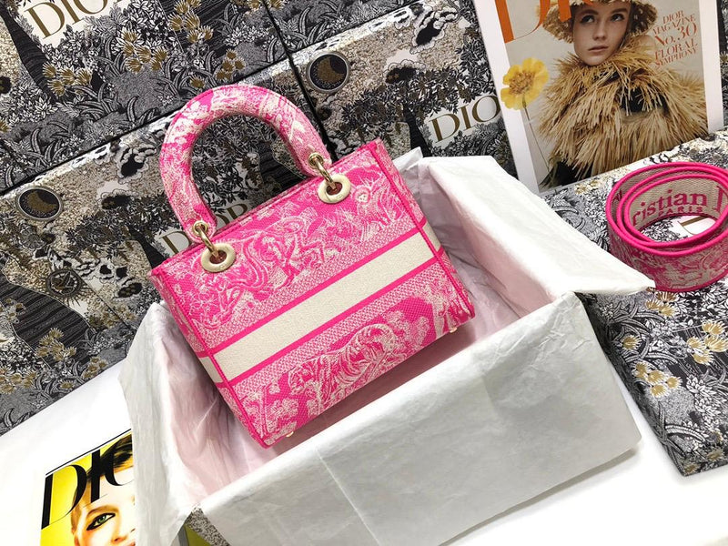 Christian Dior Medium Lady D-Lite Bag Pink