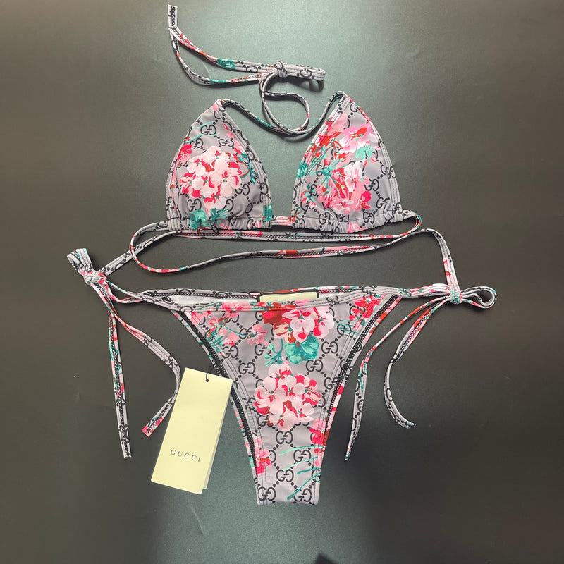 Gucci Side Tie Floral Bikini Set
