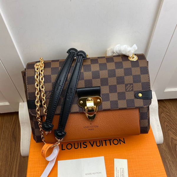 Louis Vuitton Vavin Handbag Damier with Leather PM