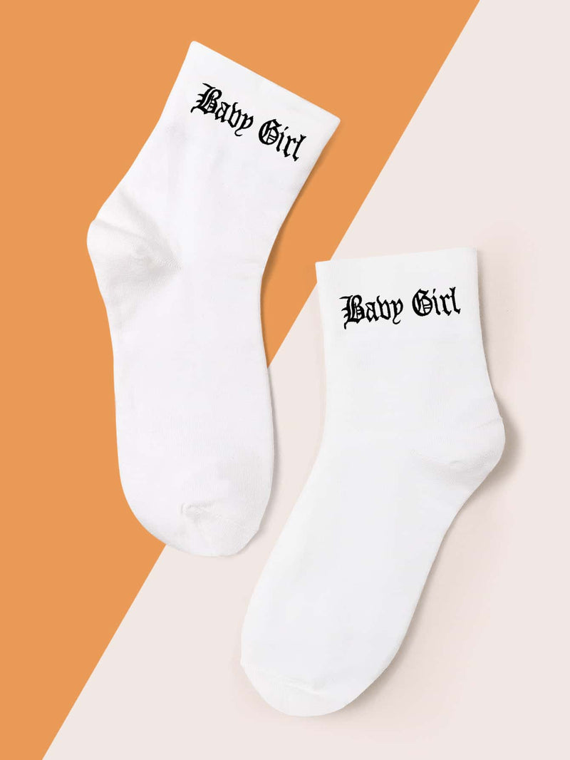 Baby Girl Graphic Crew Socks