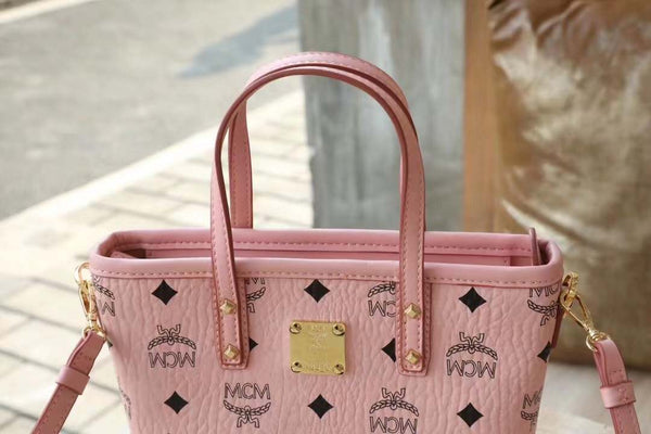 MCM Mini Pink Visetos Tote Bag